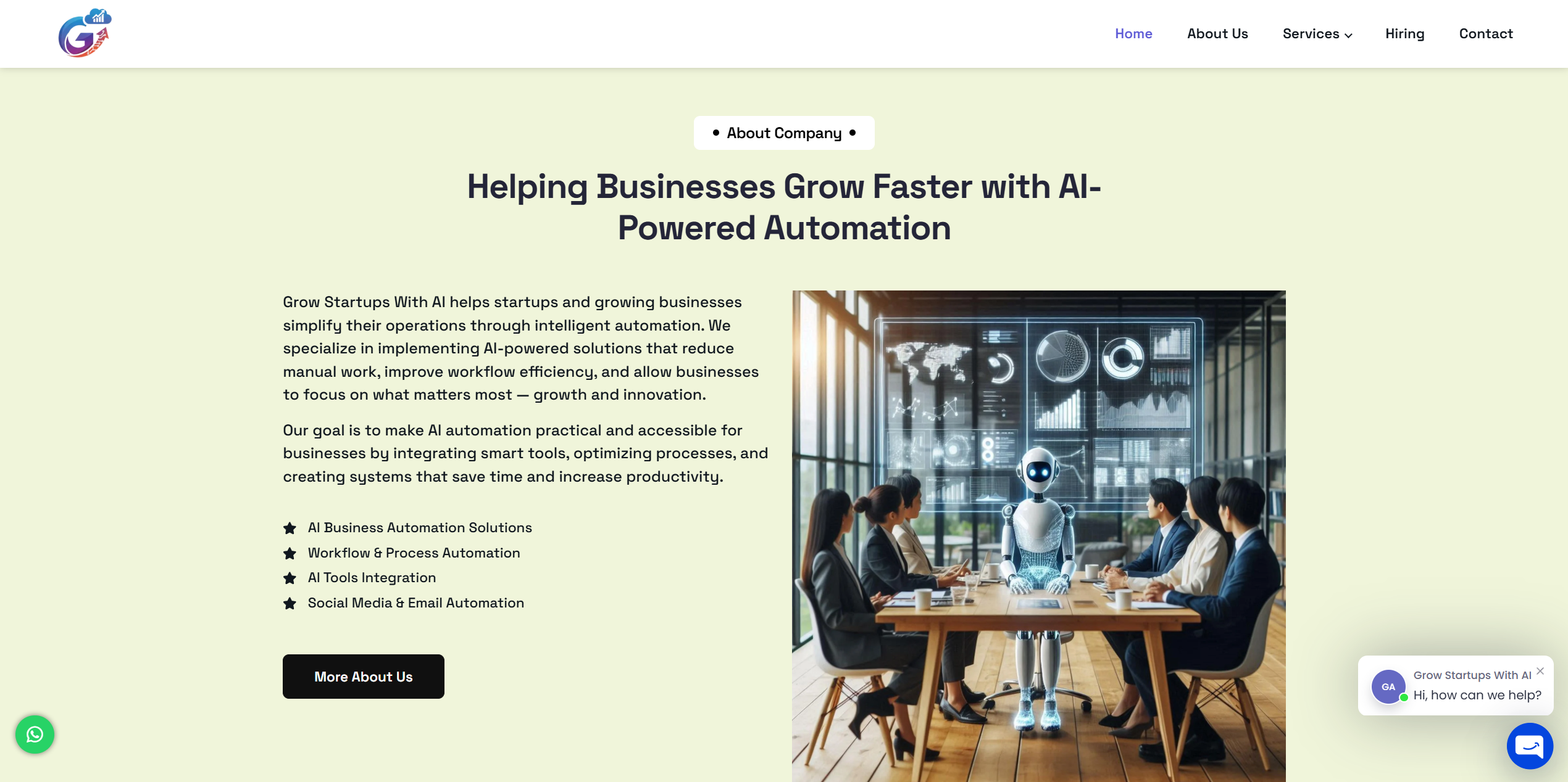 AI Startup Website Development for Grow Startups With AI
